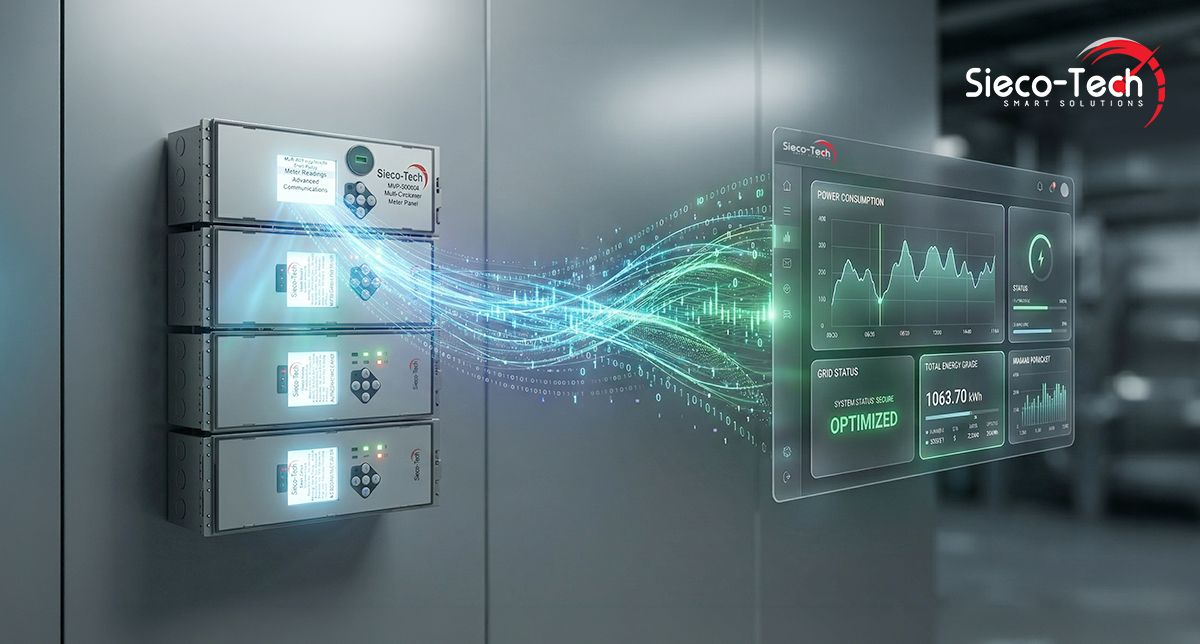 Image of an analytics dashboard emerging from a Smart Meter Live Data for Sustainability